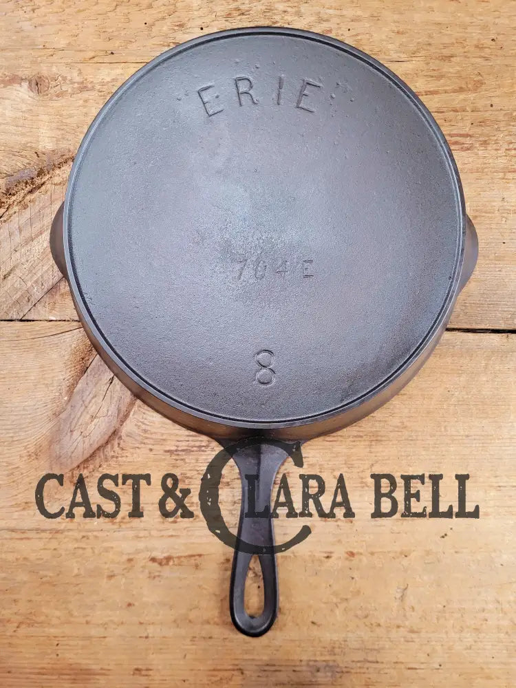 1890’S 3Rd Series Erie #8 Skillet With Heat Ring 704 E. Amazing Piece Of Culinary History.