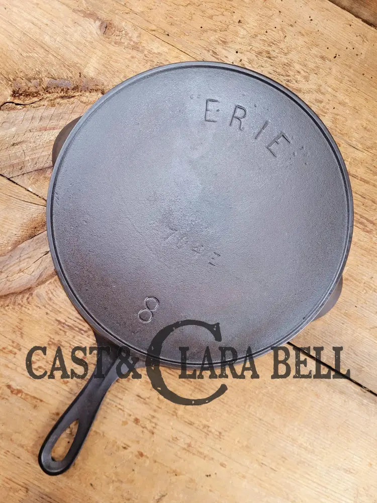 1890’S 3Rd Series Erie #8 Skillet With Heat Ring 704 E. Amazing Piece Of Culinary History.