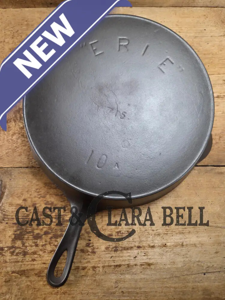 1890’s Griswold ERIE #10 third series Skillet w/ Heat Ring 715 with BULLSEYE makers mark! Skillet