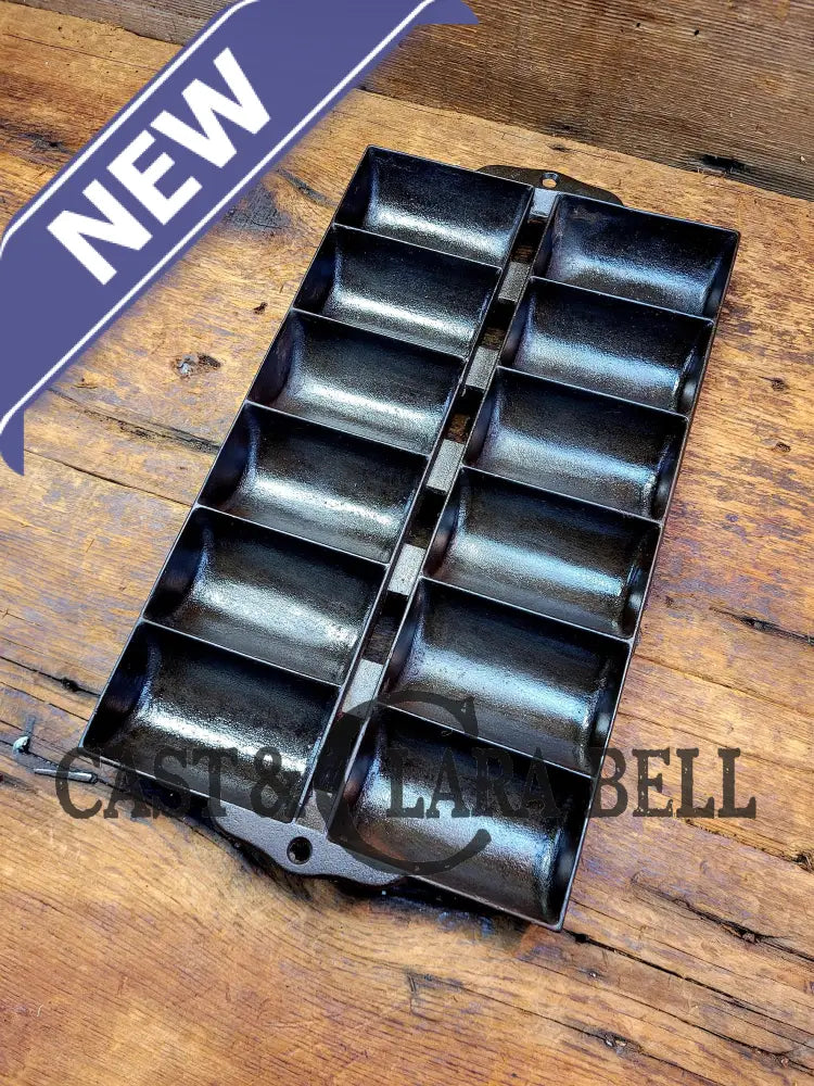 1890’S New England Style ’French Roll’ Style Cast Iron Bakeware Bakeware