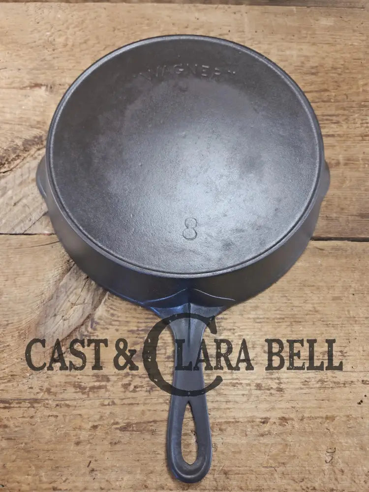 1891-1905! HTF Wagner #8 Arc Small logo cast iron skillet with A makers mark. Earliest Wagner pattern made! Skillet