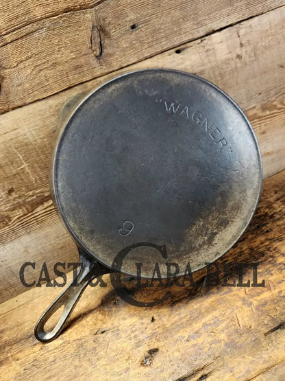 1891-1905! Htf Wagner #9 Arc Logo Cast Iron Skillet. Earliest Pattern Made! Gorgeous Patina!