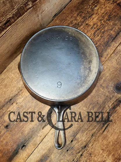 1891-1905! Htf Wagner #9 Arc Logo Cast Iron Skillet. Earliest Pattern Made! Gorgeous Patina!