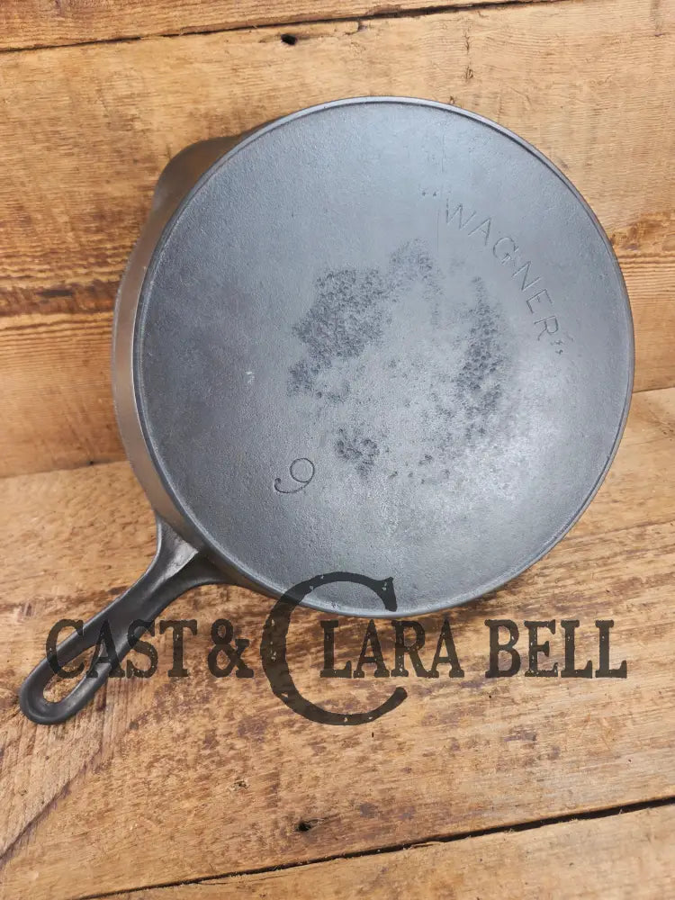 1891-1905! HTF Wagner #9 Arc logo cast iron skillet. Earliest Wagner pattern made. Spectacular Skillet