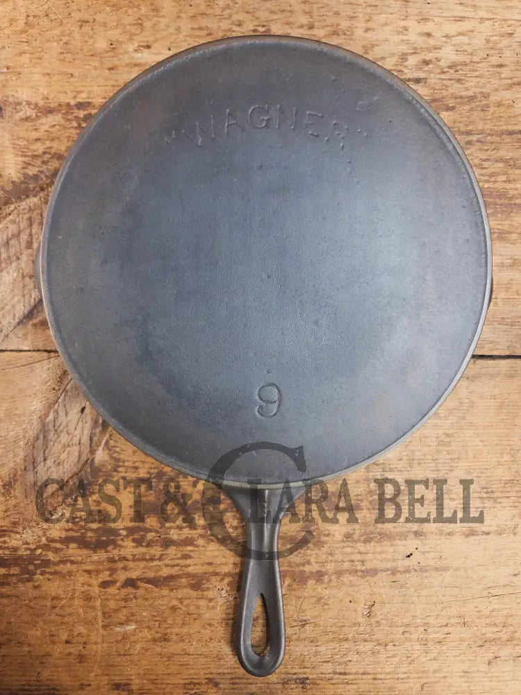 1891-1905! HTF Wagner #9 Arc logo cast iron skillet. Earliest Wagner pattern made. Spectacular Skillet