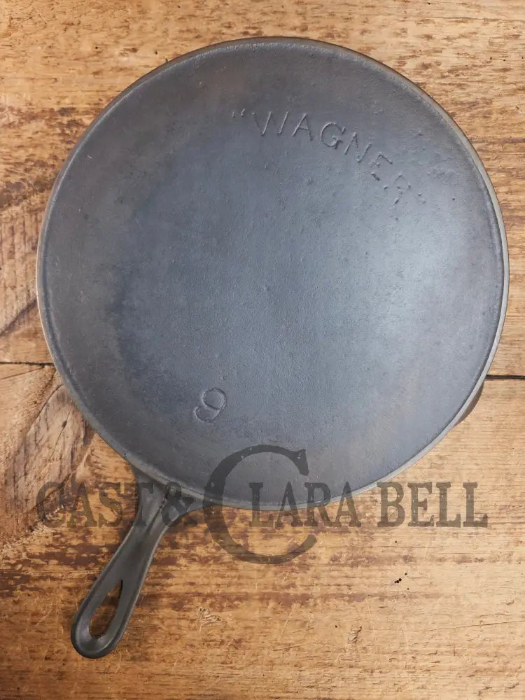 1891-1905! HTF Wagner #9 Arc logo cast iron skillet. Earliest Wagner pattern made. Spectacular Skillet
