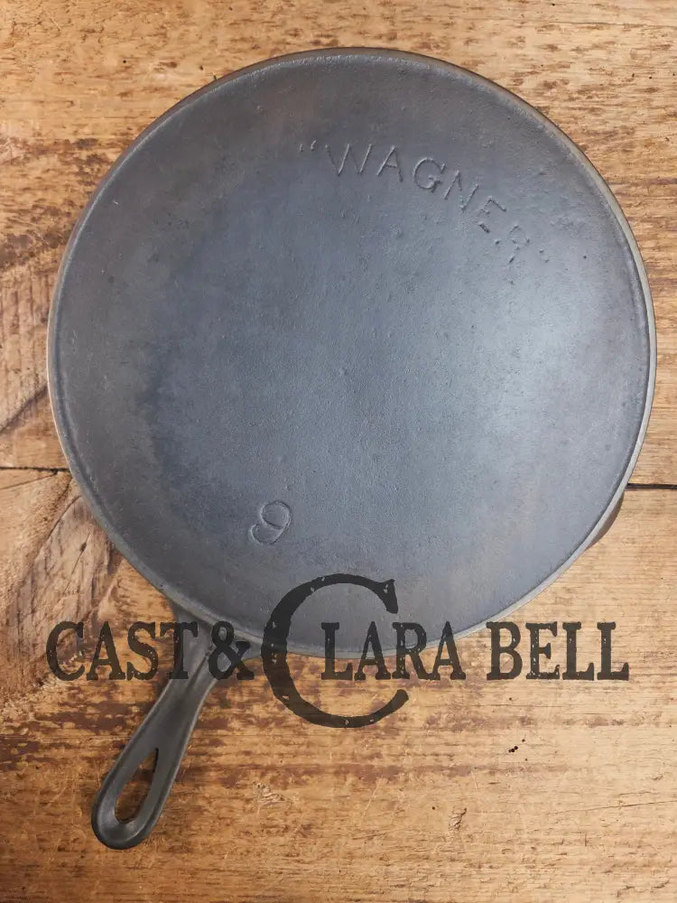 1891-1905! HTF Wagner #9 Arc logo cast iron skillet. Earliest Wagner pattern made. Spectacular Skillet