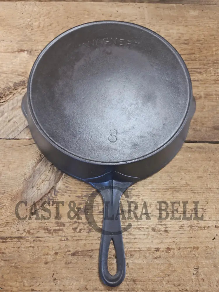 1891-1905! HTF Wagner #8 Arc Small logo cast iron skillet with A makers mark. Earliest Wagner pattern made! Skillet