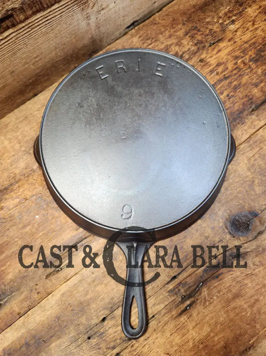 1895-1910 2Nd Series Erie #9 Cast Iron Skillet. A Collector Favorite! Don’t Miss This One. Skillet