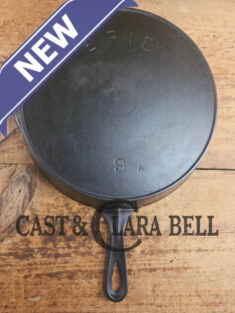 1895-1910 2nd Series ERIE #9 cast iron skillet with ’A’ makers mark and possible ghost Spider center. A collector