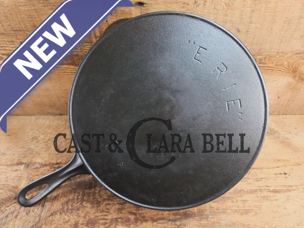 1895-1910 2nd Series ERIE #9 cast iron skillet with ’A’ makers mark and possible ghost Spider center. A collector