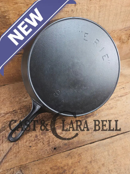 1895-1910 2nd Series ERIE #9 cast iron skillet with ’A’ makers mark and possible ghost Spider center. A collector