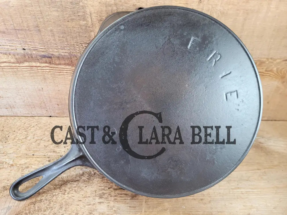 1895-1910 2Nd Series Erie #9 Cast Iron Skillet With ’D’ Makers Mark. A Collector Favorite!