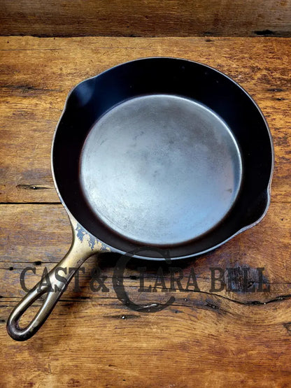 1895-1910’S! Htf Wagner Sidney #7 Cast Iron Skillet Double Arc Logo And Plated Finish. ’A’