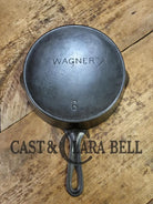 1895’s (Second Series) HTF ’Wagner’ Straight logo #6 Skillet with Heat Ring. GORGEOUS!!