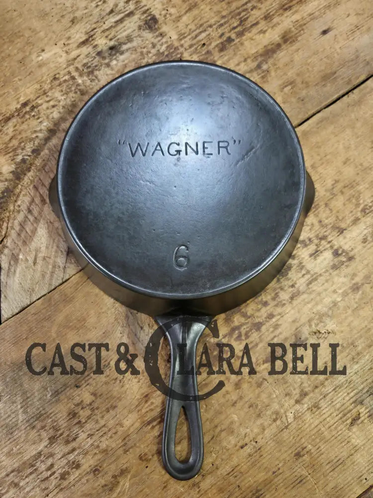 1895’s (Second Series) HTF ’Wagner’ Straight logo #6 Skillet with Heat Ring. GORGEOUS!!