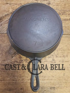 1910’s (Second Series) HTF ’Wagner’ Straight logo #7 Skillet with Heat Ring. GORGEOUS!! Skillet