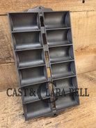 1900’s Griswold New England style (N.E.S embossed) ’French Roll’ Style cast iron bread pan SC24 Bakeware