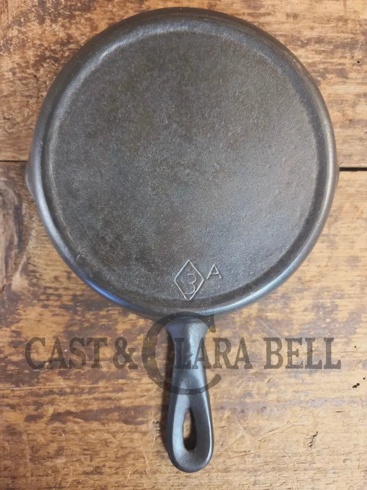 1910-20’s Chicago Hardware Foundry #3 Cast Iron Diamond Skillet with Heat Ring. Our favorite foundry story restored &