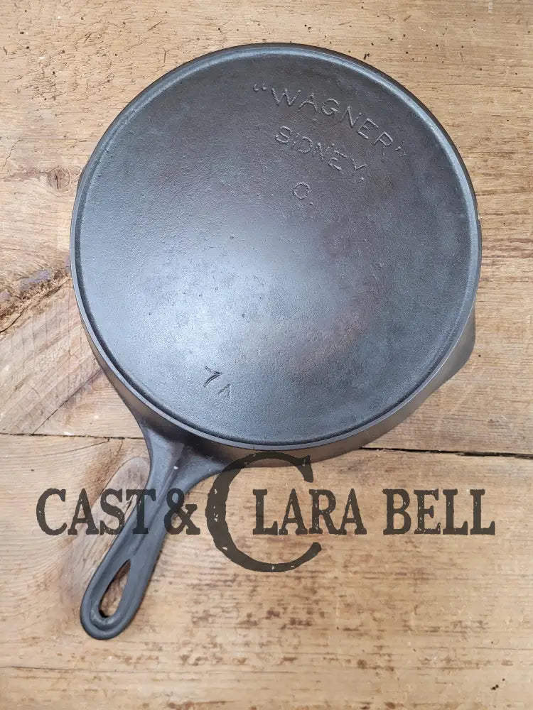 1910’S Era! Htf Wagner #7 Arc Straight Logo Cast Iron Skillet With ’A’ Makers Mark. Awesome. Skillet