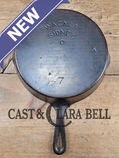 1910’S Era! Htf Wagner #7 Arc Straight Logo Cast Iron Skillet With ’A’ Makers Mark. Awesome. Skillet