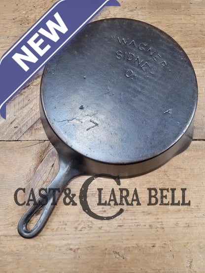 1910’S Era! Htf Wagner #7 Arc Straight Logo Cast Iron Skillet With ’A’ Makers Mark. Awesome. Skillet