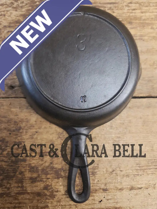 1910’s Era Lodge #3 Cast Iron Skillet Raised ’W’ Single Notch heat ring SC24 Skillet
