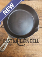 1910’s Griswold #9 Cast Iron Skillet with Heat Ring and Slant Logo ’Erie,’ 710 D Skillet