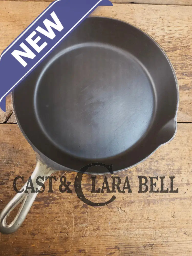 1910’s Griswold #9 Cast Iron Skillet with Heat Ring and Slant Logo ’Erie,’ 710 D Skillet