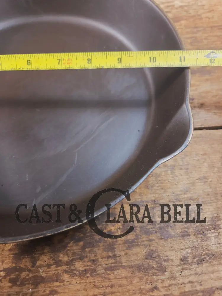 1910’s Griswold #9 Cast Iron Skillet with Heat Ring and Slant Logo ’Erie,’ 710 D Skillet