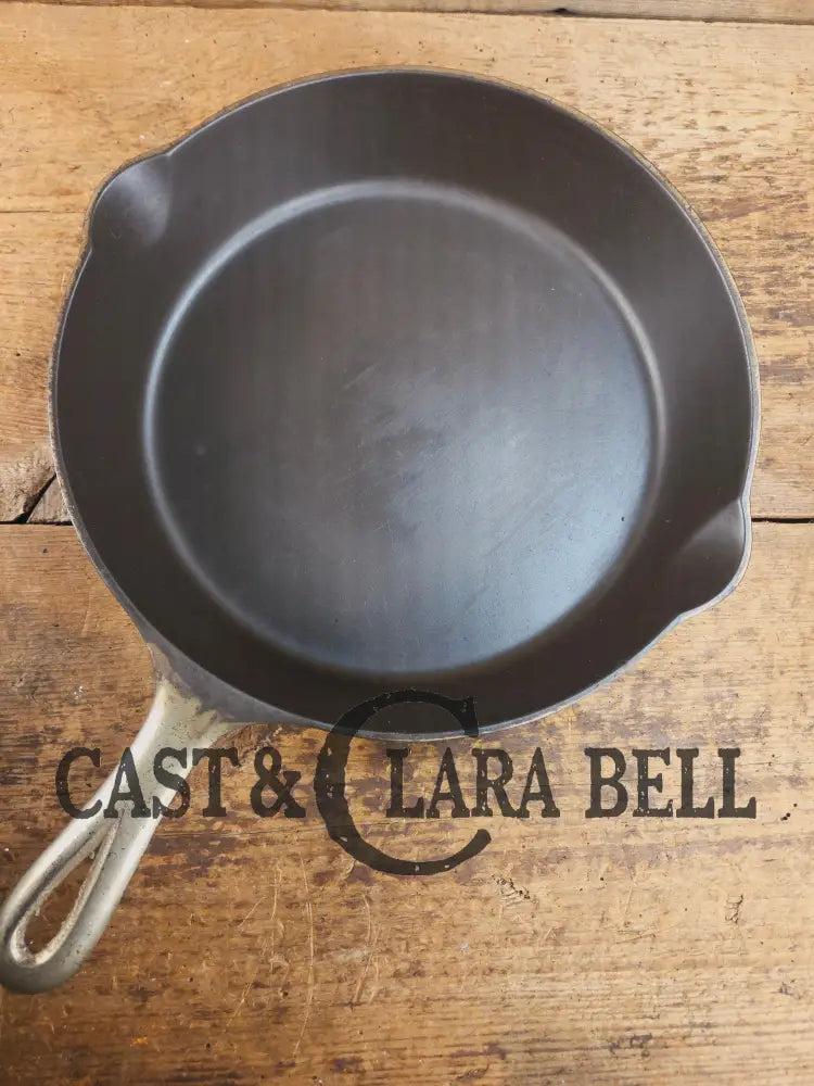 1910’s Griswold #9 Cast Iron Skillet with Heat Ring and Slant Logo ’Erie,’ 710 D Skillet