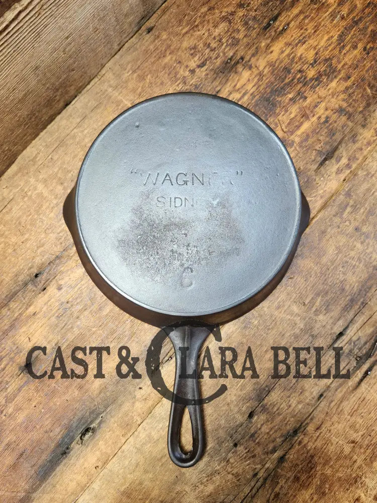 1910’S Htf ’Wagner’ Sydney #6 Skillet With Heat Ring And Straight Logo