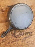 1910’s very early Lodge #6 Cast Iron Skillet with Single Notch and Raised #2 at 6 O’clock position - Skillet