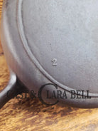 1910’s very early Lodge #8 Cast Iron Skillet with Single Notch and Raised #2 at 6 O’clock position Skillet