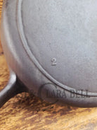 1910’s very early Lodge #8 Cast Iron Skillet with Single Notch and Raised #2 at 6 O’clock position Skillet