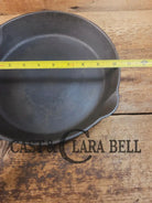 1910’s very early Lodge #8 Cast Iron Skillet with Single Notch and Raised C Skillet