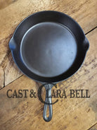 1910’s very early Lodge #8 Cast Iron Skillet with Single Notch and Raised 8 handle! Skillet