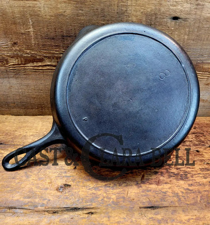 1910’S Very Early Lodge #8 Cast Iron Skillet With Single Notch And Raised P!