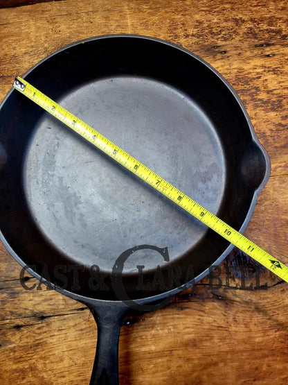 1910’S Very Early Lodge #8 Cast Iron Skillet With Single Notch And Raised P!