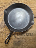 1910’s very early Lodge #8 Cast Iron Skillet with Single Notch and Raised S! SC24 Skillet