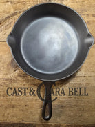 1910’s very early Lodge #8 Cast Iron Skillet with Single Notch and Raised S! SC24 Skillet