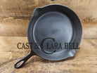 1910’s very early Lodge #8 Cast Iron Skillet with Single Notch and Raised S! SC24 Skillet
