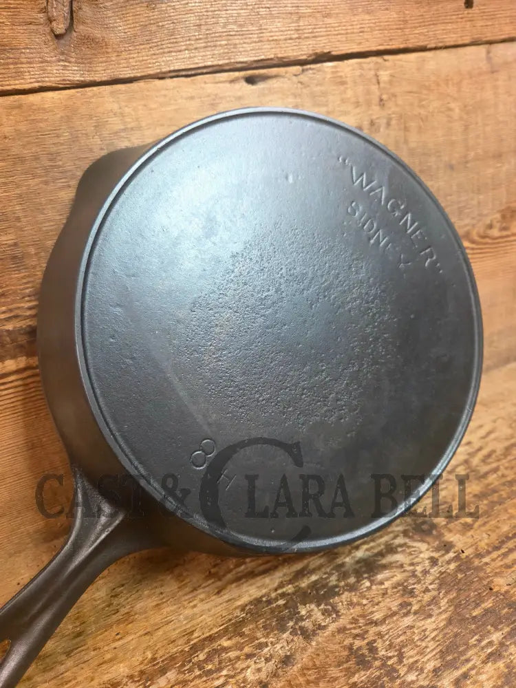 1910’s Wagner Arc straight logo Sidney O. #8 Skillet with Heat Ring. One of the earlies made! - Skillet