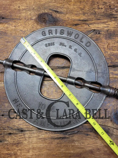 1915’S 10 Inch Griswold Damper / Spindle. Beautiful Display Piece For Your Kitchen Or Collector!