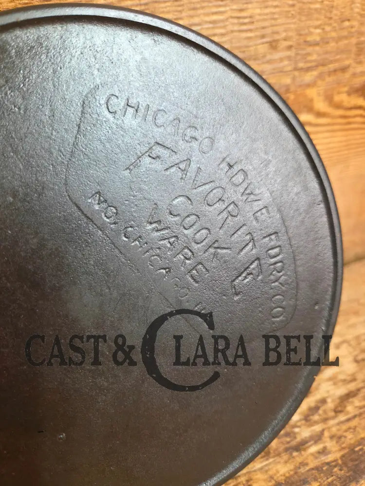1920’s Chicago Hardware made Favorite Cook Ware #5J Cast Iron Skillet Skillet