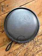 1920’s Favorite Piqua Ware #10 Round Cast Iron Griddle with Smiley Logo Griddle