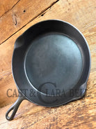 1920’s Favorite Piqua Ware #8 Cast Iron Skillet with Heat Ring and Smiley Logo Skillet