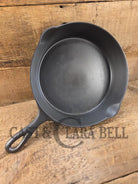 1920’s Favorite Piqua Ware #8 Cast Iron Skillet with Heat Ring and Smiley Logo 8B. SC24 Skillet