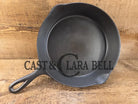 1920’s Favorite Piqua Ware #8 Cast Iron Skillet with Heat Ring and Smiley Logo 8B. SC24 Skillet