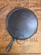 1920’s Favorite Piqua Ware #8 Cast Iron Skillet with Heat Ring and Smiley Logo Skillet